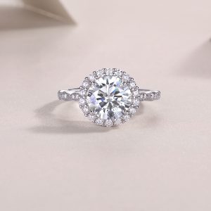 Fashionable Jewelry Ring Set With 3carat Moissanite S925 Sterling Silver
